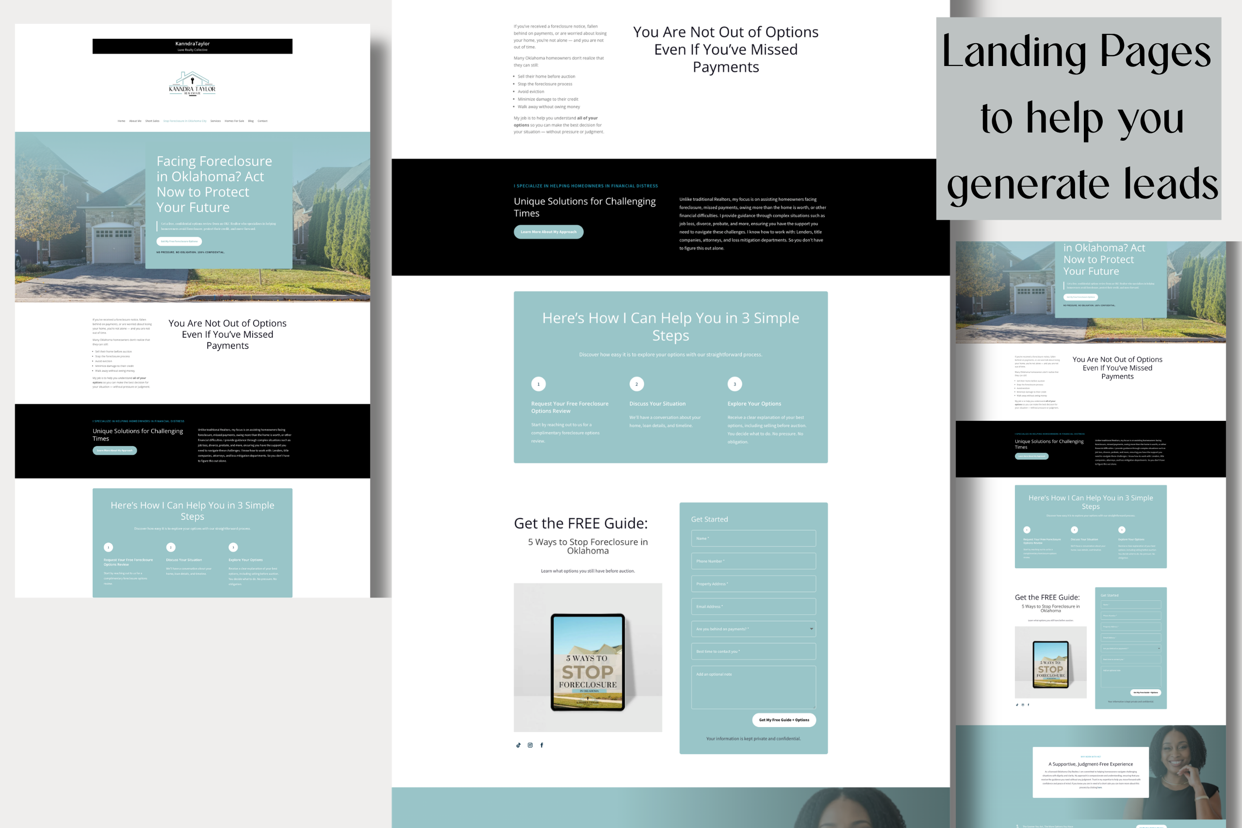 kt realty landing page portfolio